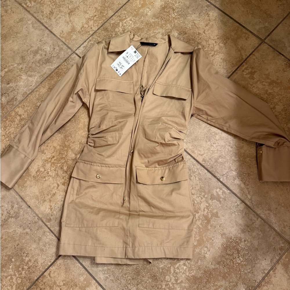 Zara Women's Beige Mini Dress